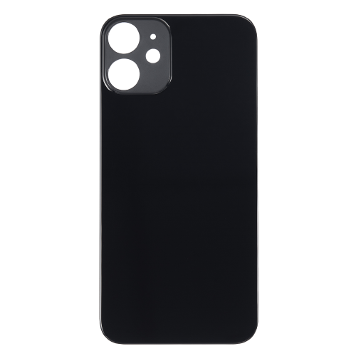 Back Glass Compatible for iPhone 12 Mini (Large Camera Hole) (Aftermarket) - Black